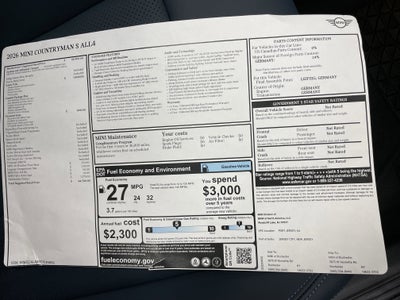2026 MINI Countryman All4 Cooper S