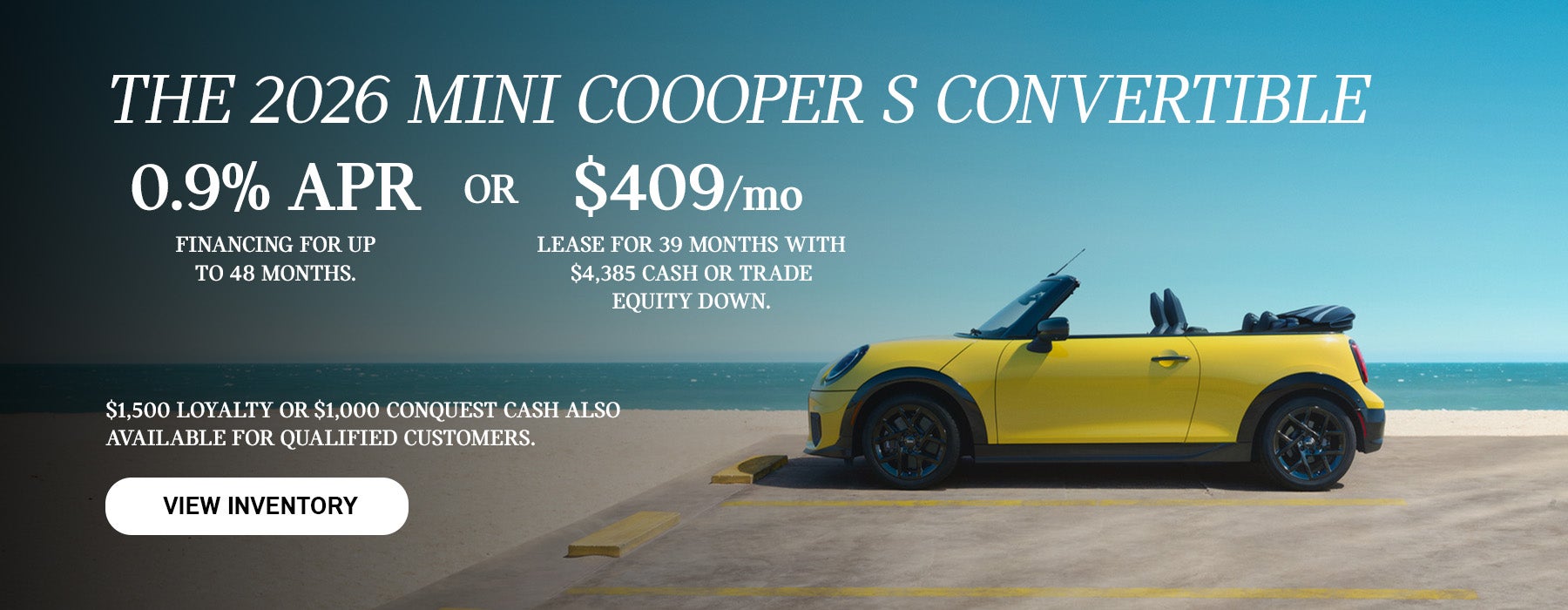 Cooper convertible lease and finance offer
