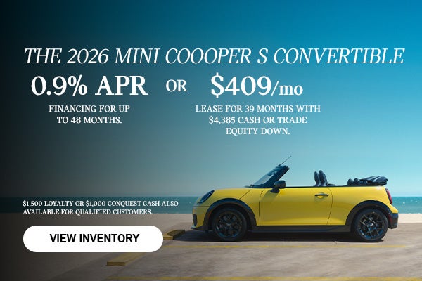 Cooper convertible lease and finance offer
