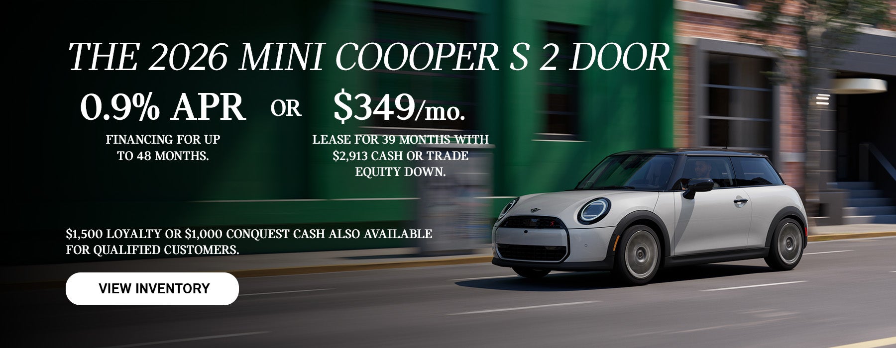 cooper 2 door offer
