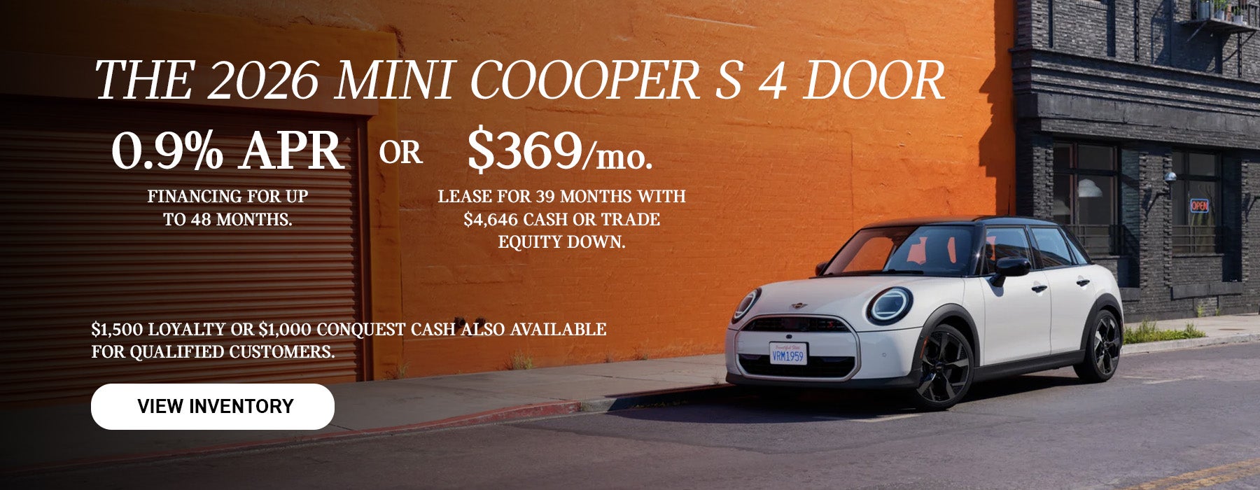 Cooper 4 door offer